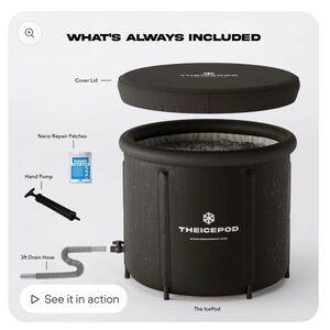 Black Portable Ice Bath